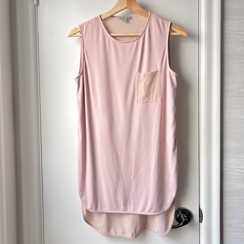 COS Sleeveless Silk Long Tunic Pale Pink